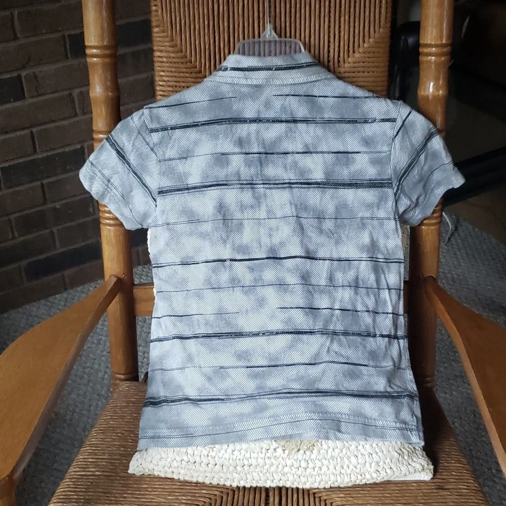 Old Navy, gray/black short sleeve polo, size S 6/7